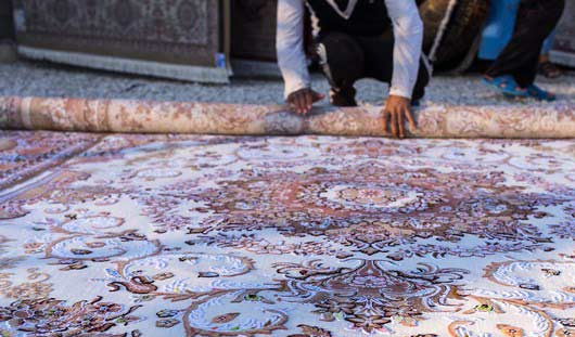 روش اصولی لول کردن قالی در قالیشویی آبادان